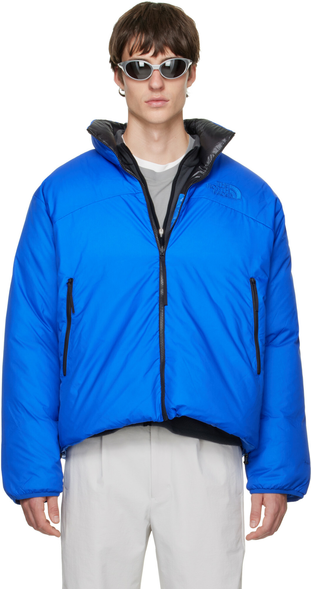 The North Face Blue Pertex Nuptse Reversible Down Jacket