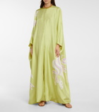 Pucci Printed silk twill maxi kaftan