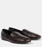 Khaite Monroe leather loafers