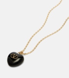 Valentino Cœur Royal VLogo enamel pendant necklace