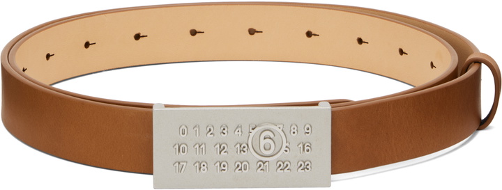Photo: MM6 Maison Margiela Tan Numeric Belt