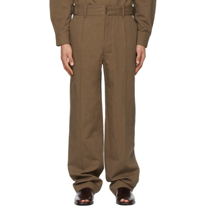 Lemaire Brown Military Chino Trousers Lemaire