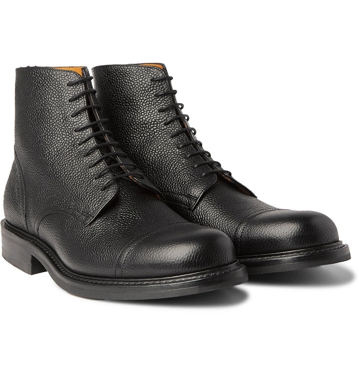Photo: Mr P. - Heath Full-Grain Leather Chore Boots - Black