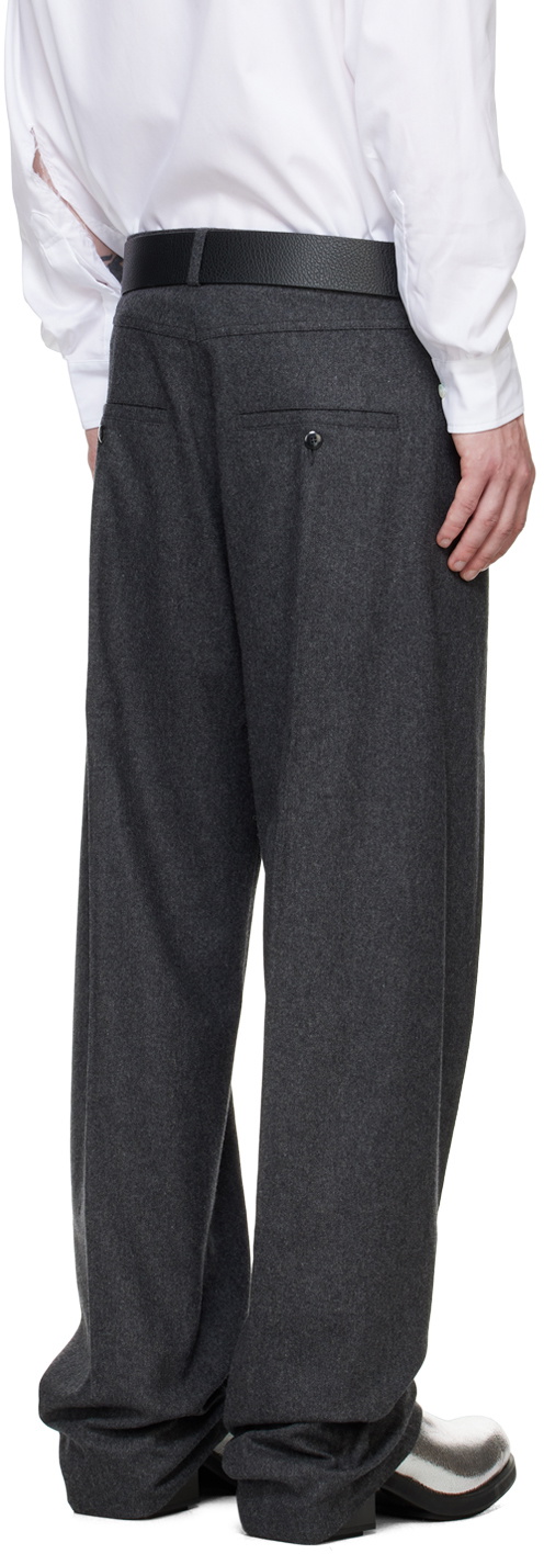 Random Identities Gray Creased Trousers
