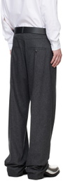 Random Identities Gray Creased Trousers