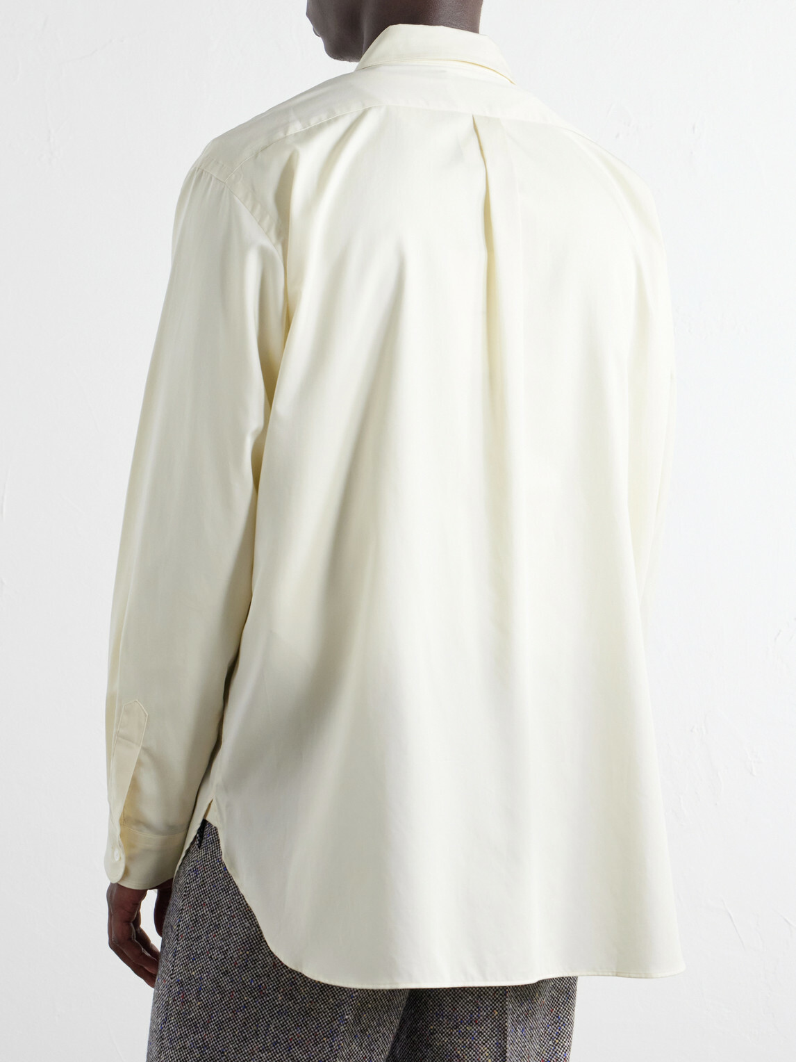 ssstein - Cotton-Satin Shirt - Yellow