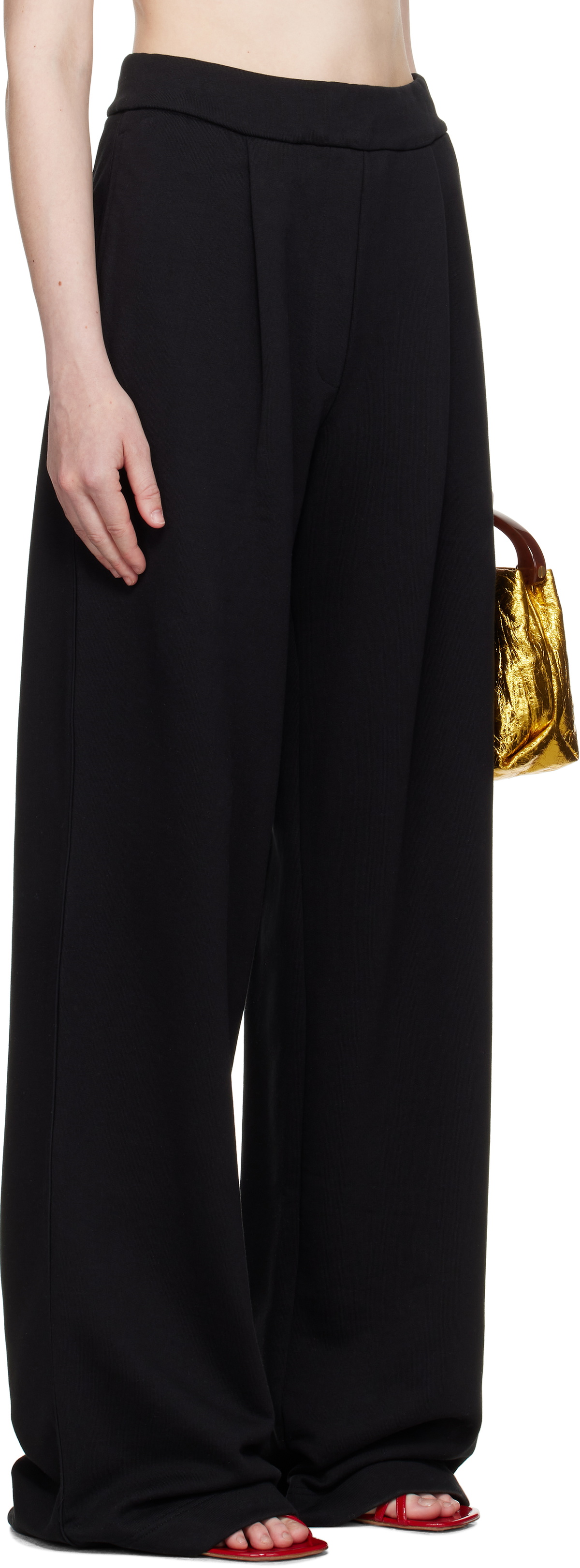 Dries Van Noten Black Straight Sweatpants