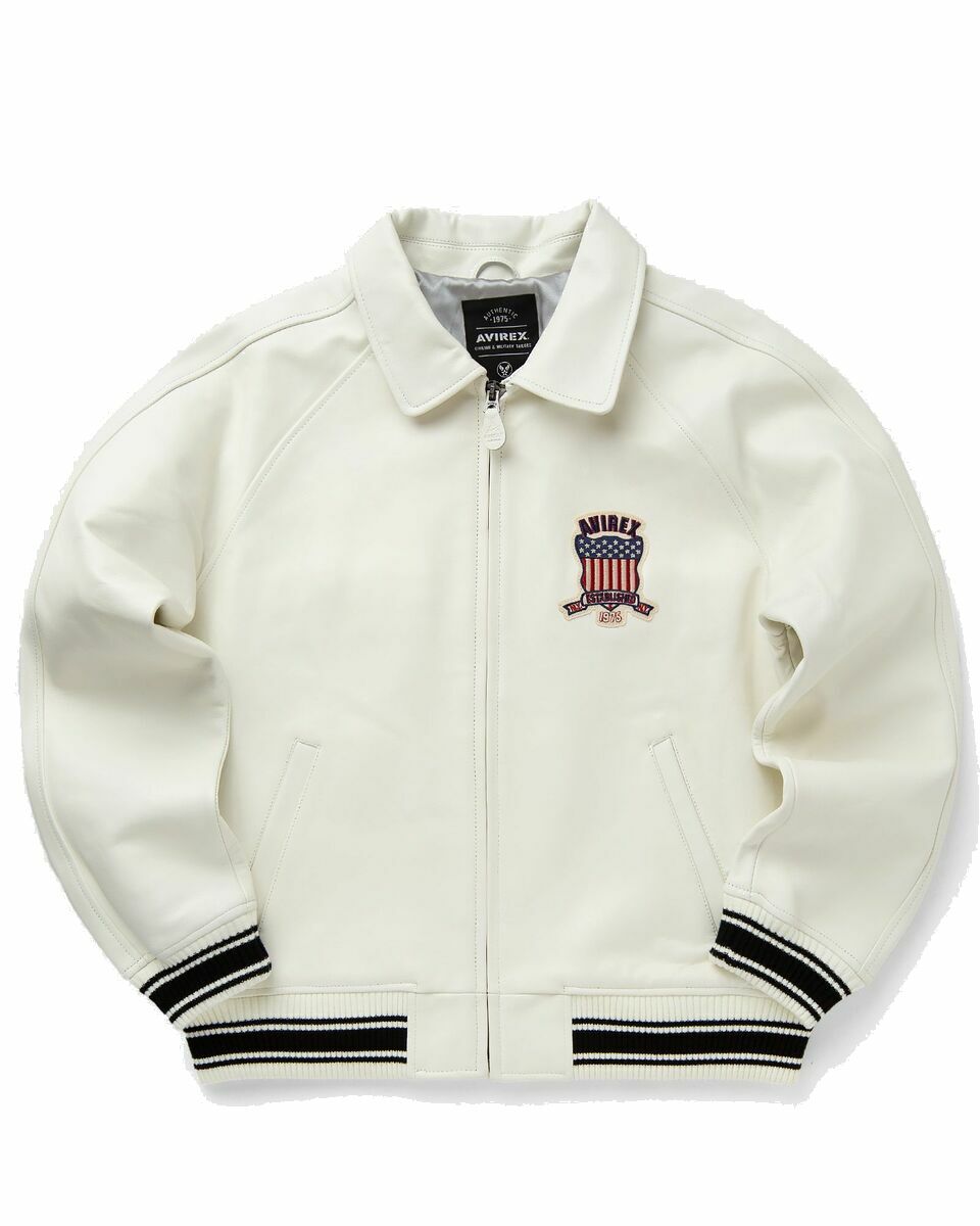 Photo: Avirex Icon Jacket White - Mens - College Jackets