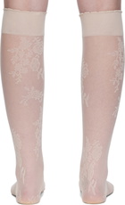 Valentino Beige Floral Socks