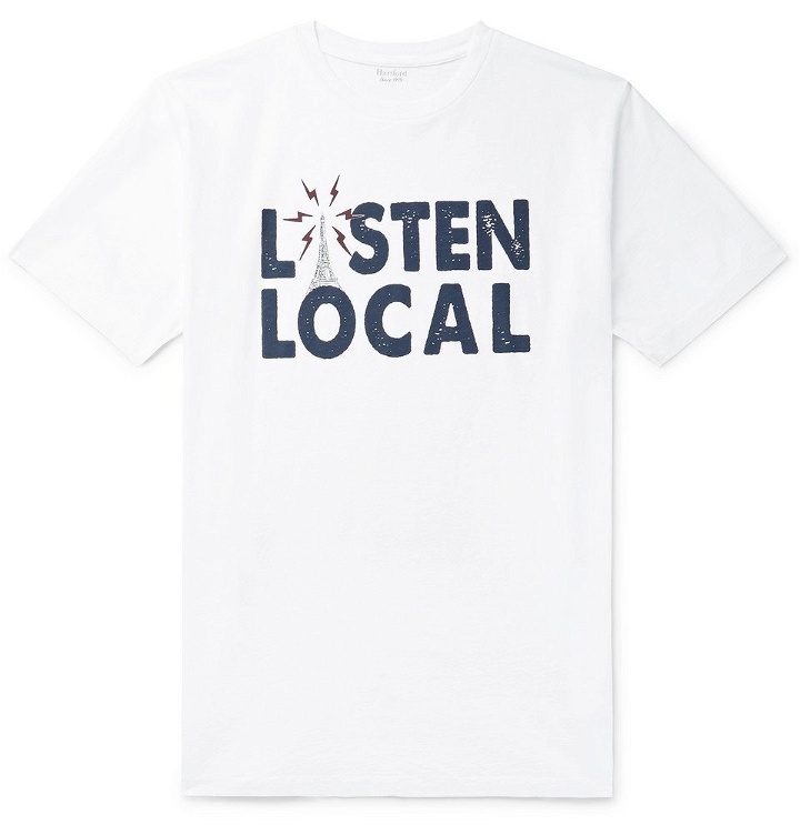 Photo: Hartford - Listen Local Printed Cotton-Jersey T-Shirt - White
