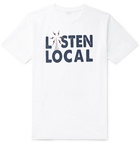 Hartford - Listen Local Printed Cotton-Jersey T-Shirt - White