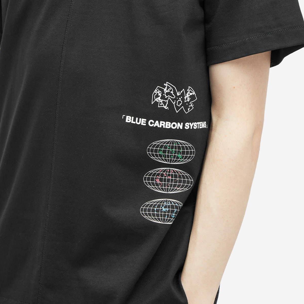 Space Available Men's Blue Carbon Systems Infographic T-Shirt in Black