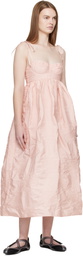 Cecilie Bahnsen Pink CBalena Midi Dress