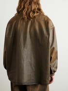 Acne Studios - Coated-Denim Shirt - Brown