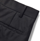 Wacko Maria - Dormeuil Tapered Pleated Metallic Wool Trousers - Black