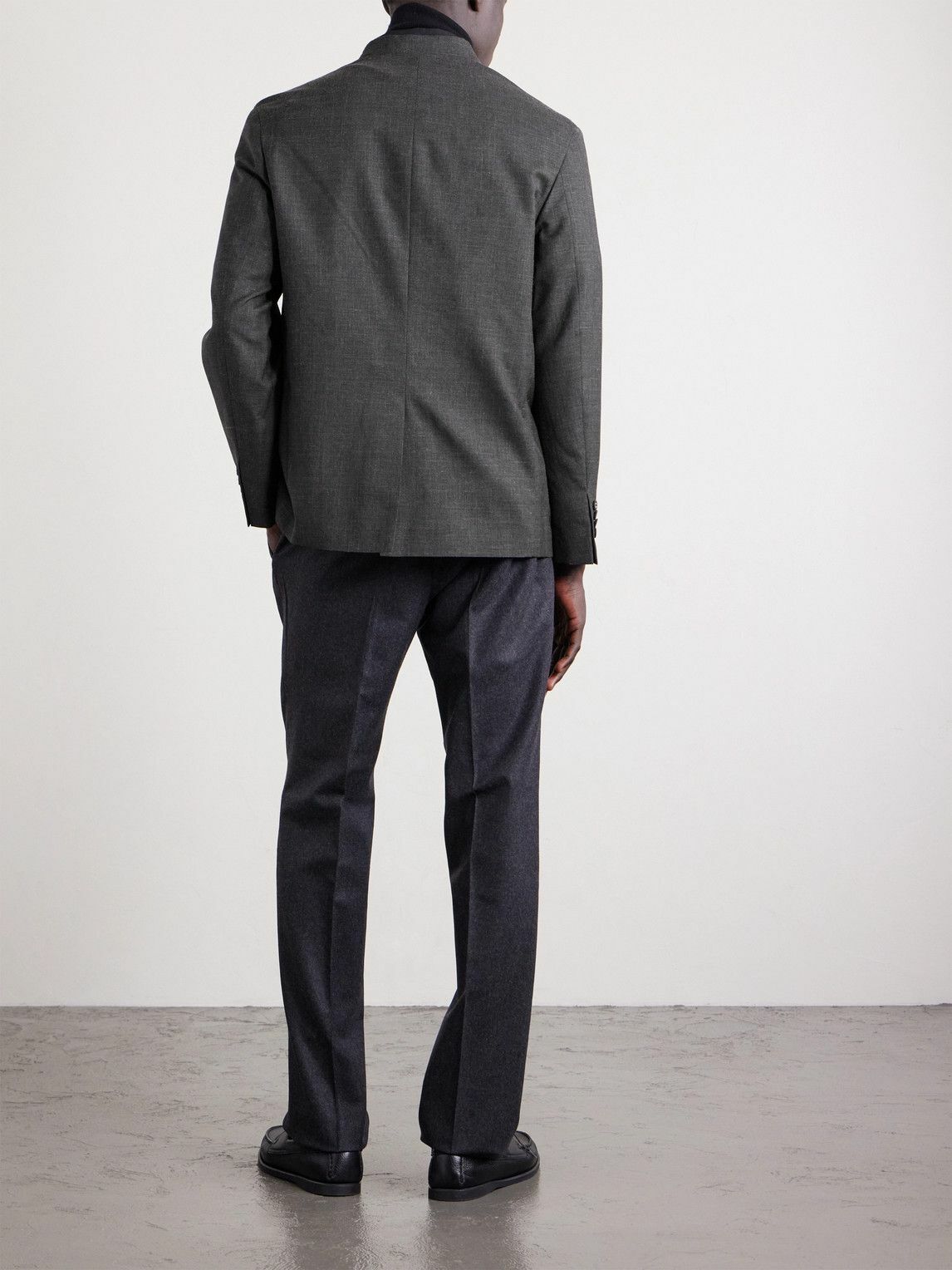 Officine Générale - Meryl Virgin Wool, Silk and Linen-Blend Jacket - Gray
