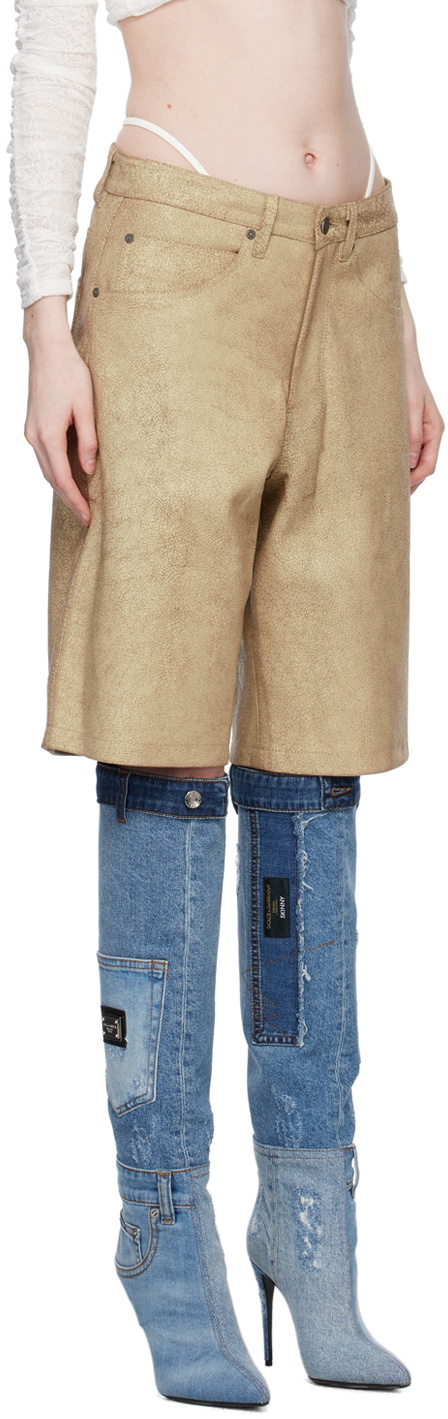 Guess Jeans U.S.A. Beige Cracked Shorts