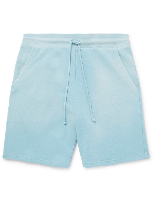 Photo: JOHN ELLIOTT - Exposure Loopback Cotton-Jersey Drawstring Shorts - Blue