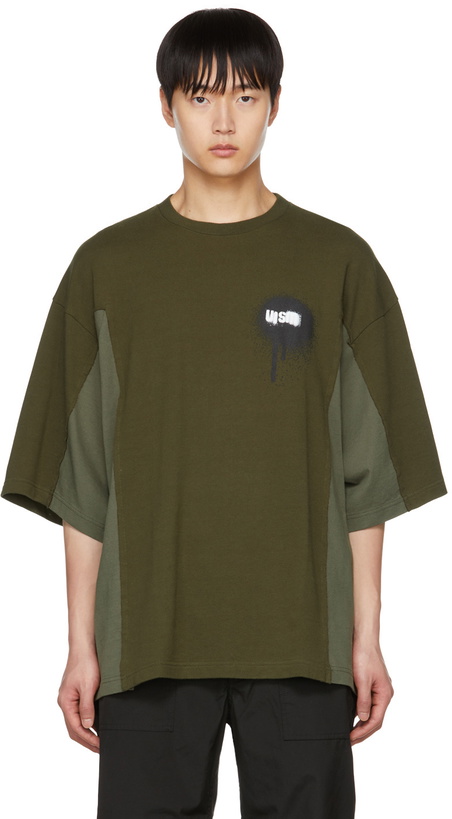 Photo: Undercoverism Khaki Paneled T-Shirt