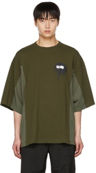 Undercoverism Khaki Paneled T-Shirt