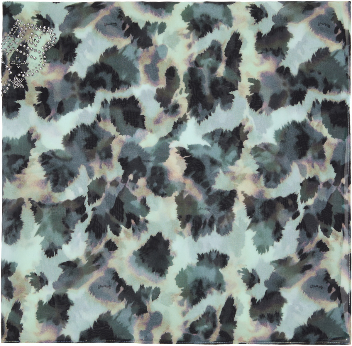 Collina Strada Blue Snow Leopard Scarf