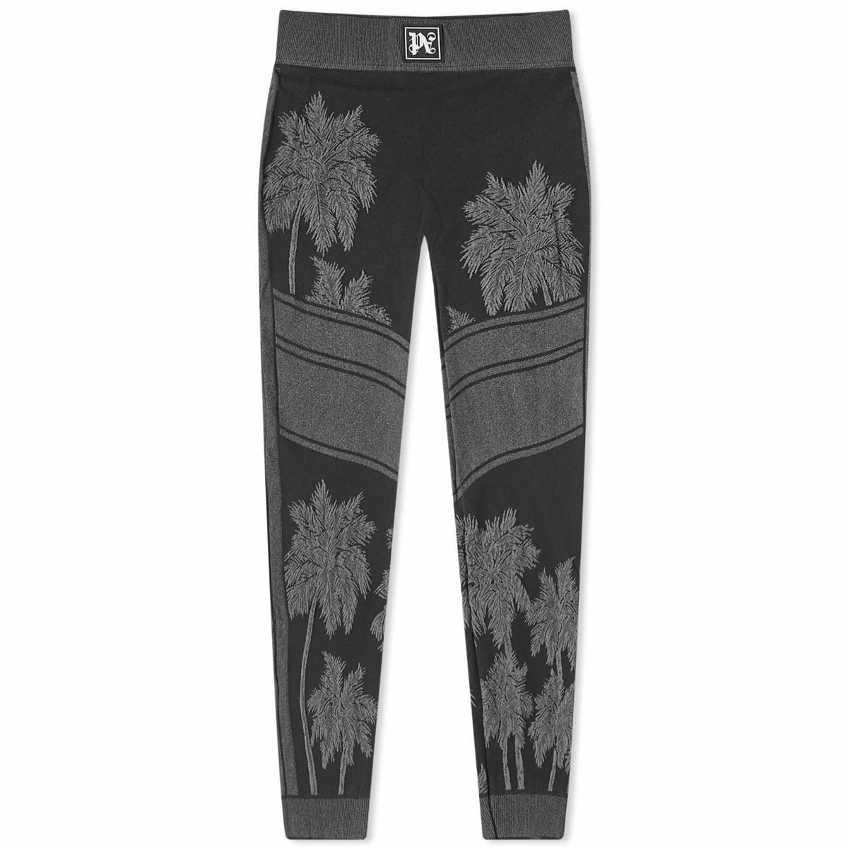 Palm Angels: Black & White Printed Leggings