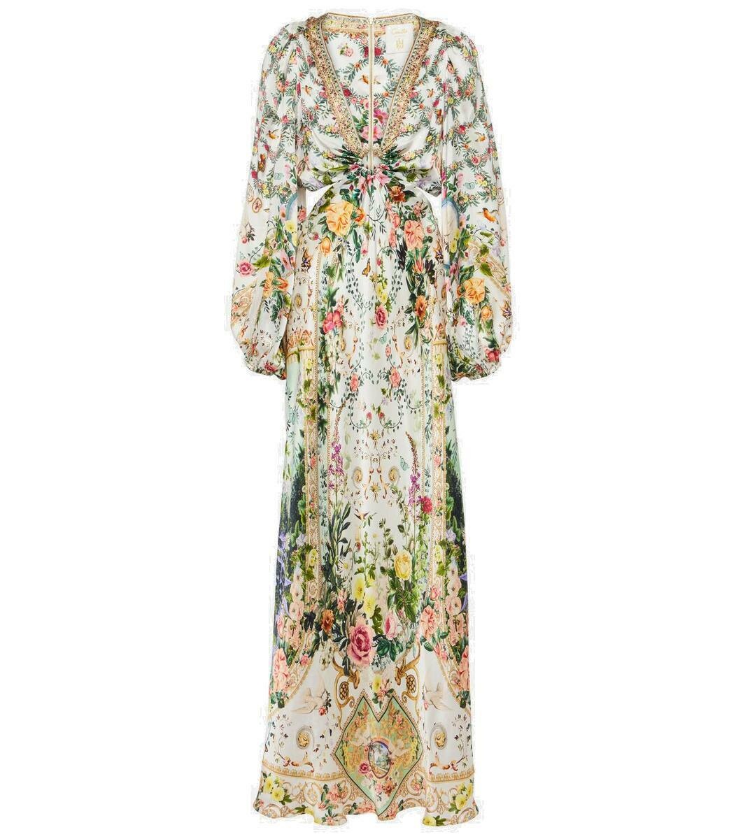 Photo: Camilla Cutout embellished silk maxi dress