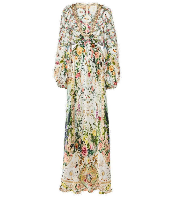 Photo: Camilla Cutout embellished silk maxi dress