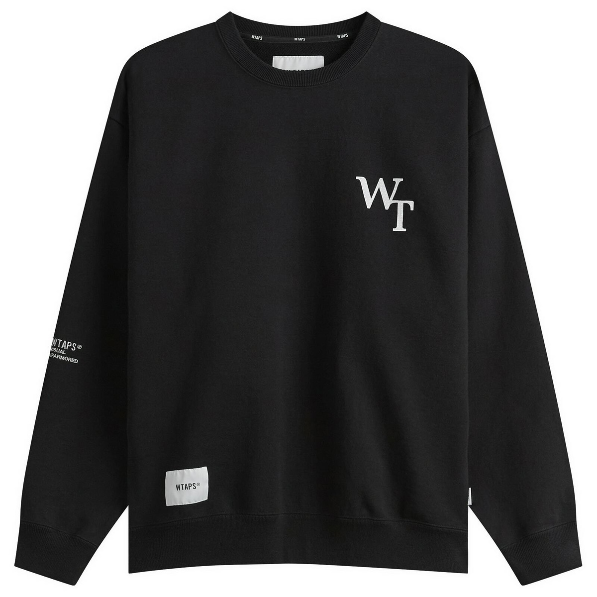 WTAPS - Logo-Appliquéd Ribbed-Knit Sweater - Black WTAPS