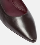 The Row Leather ballet flats