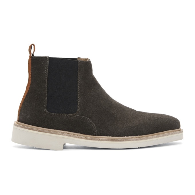 Photo: H by Hudson Grey Suede Gallant Chelsea Boots