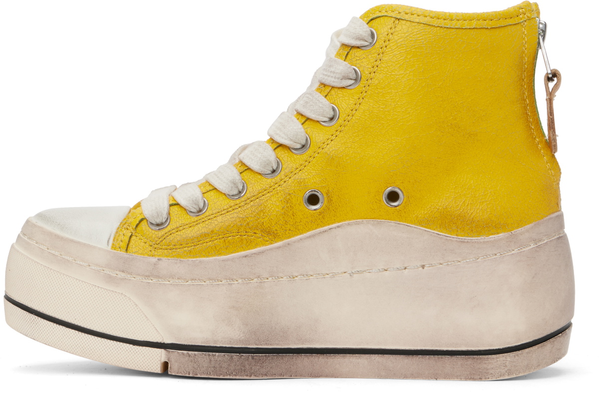 R13 Yellow Kurt High Top sneakers