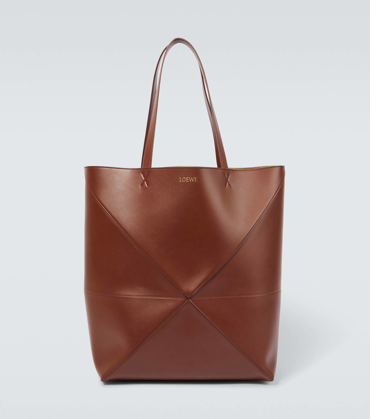 ショルダーバッグ LOEWE XL PUZZLE FOLD TOTE BAG XL Puzzle Fold tote in shiny calfskin Black - LOEWE