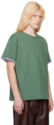 Bottega Veneta Green Double-Layer T-Shirt