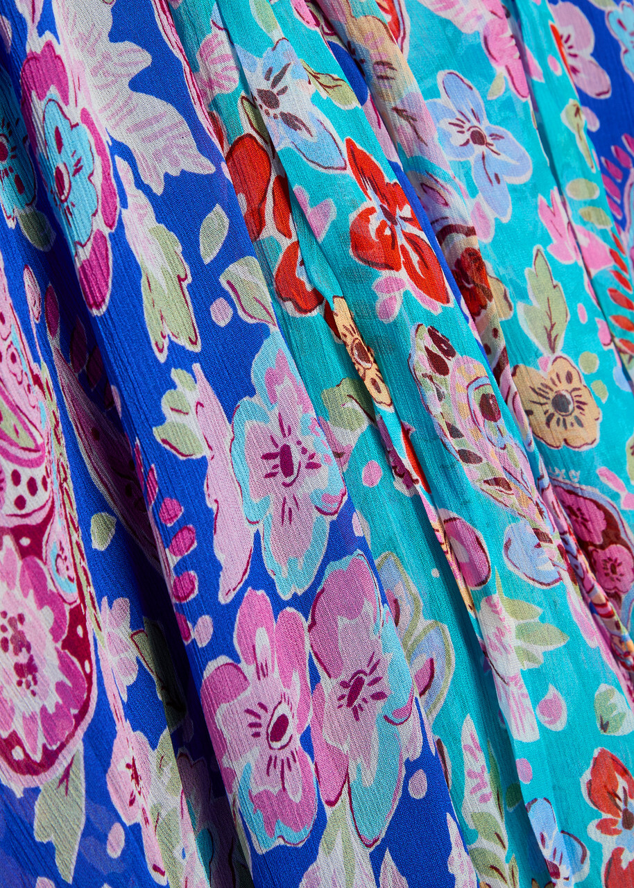 Rixo Meera Floral-print Chiffon Maxi Dress Multicoloured
