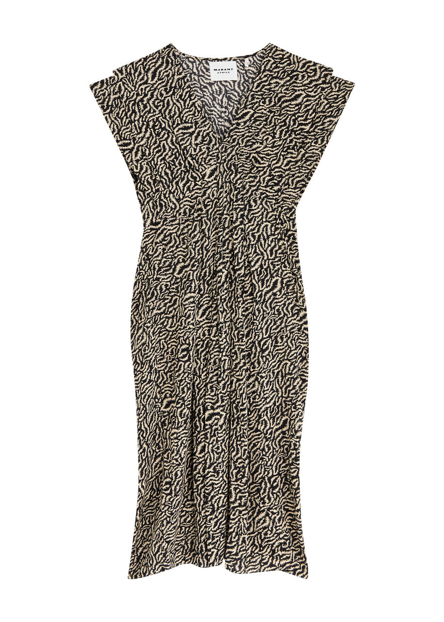 Isabel Marant étoile Epolia Printed Midi Dress Ecru Isabel
