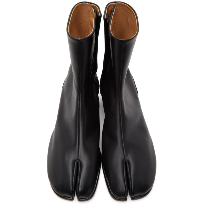 【Maison Margiela】Tabi Low Heel Booties Maison Margiela - Black Low-Heel Tabi Boots – Frances May