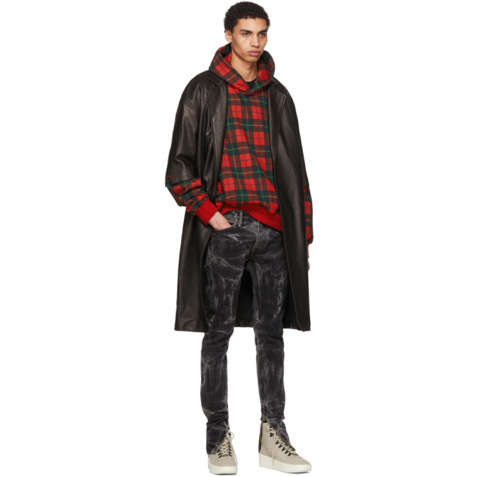Fear of God Red Plaid Everyday Hoodie Fear Of God Fear of God Red Plaid Everyday Hoodie Fear Of God