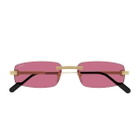 Cartier Eyewear Cartier Ct0535s Première De Cartier 004 Gold Pink Sunglasses