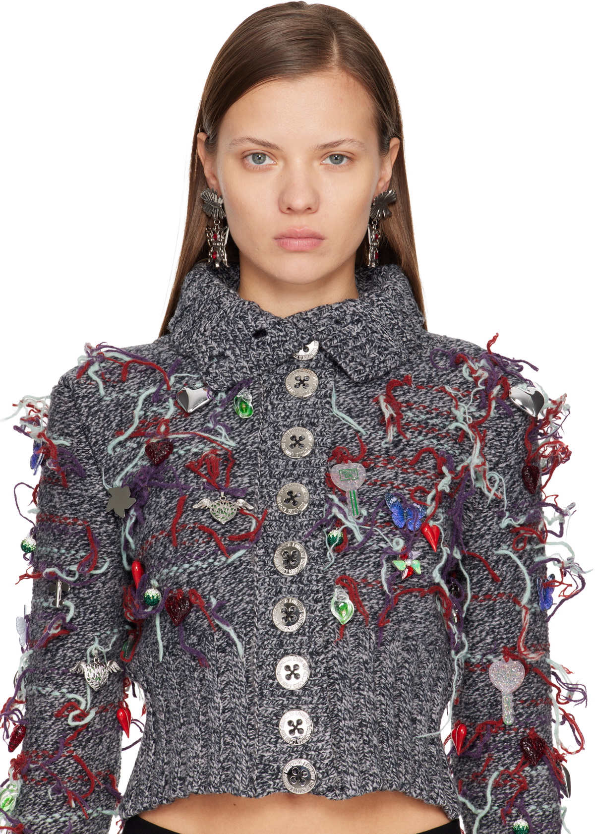Chopova Lowena Barbed Bug Drop Earrings