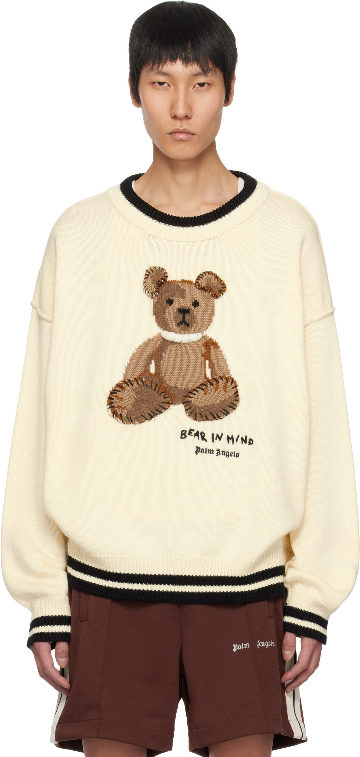 Palm Angels Off-White 'Bear in Mind' Sweater