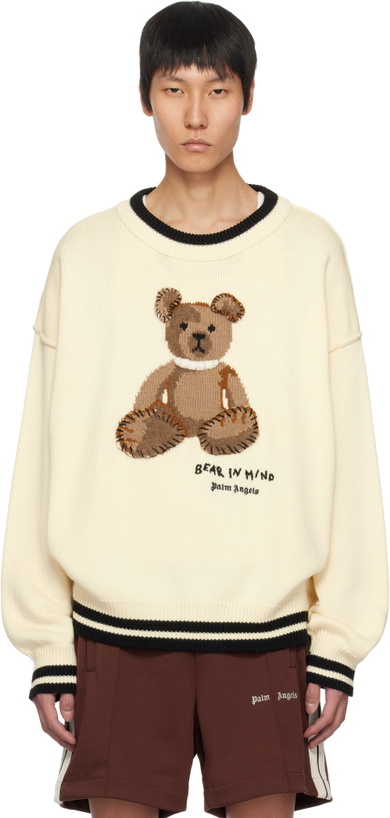 Photo: Palm Angels Off-White 'Bear in Mind' Sweater