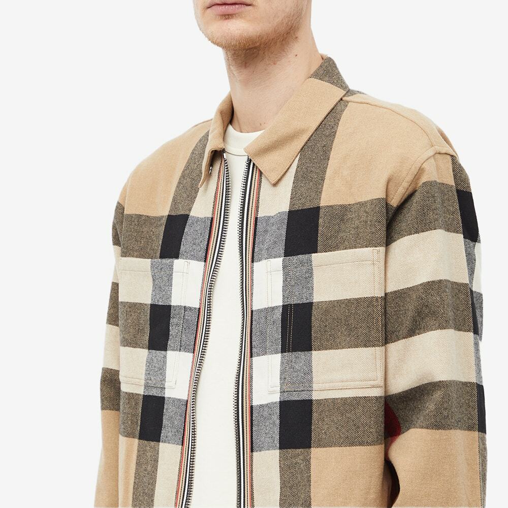 Burberry Men's Hague Zip Overshirt in Archive Beige Check Burberry