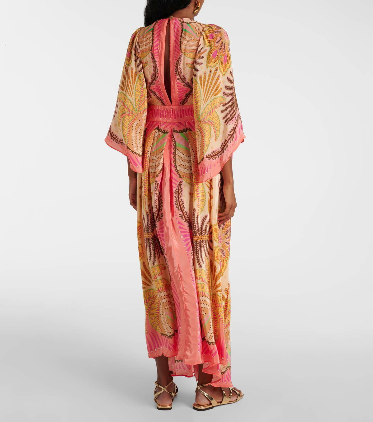 Farm Rio Sand Palms Scarf printed maxi dress Farm Rio