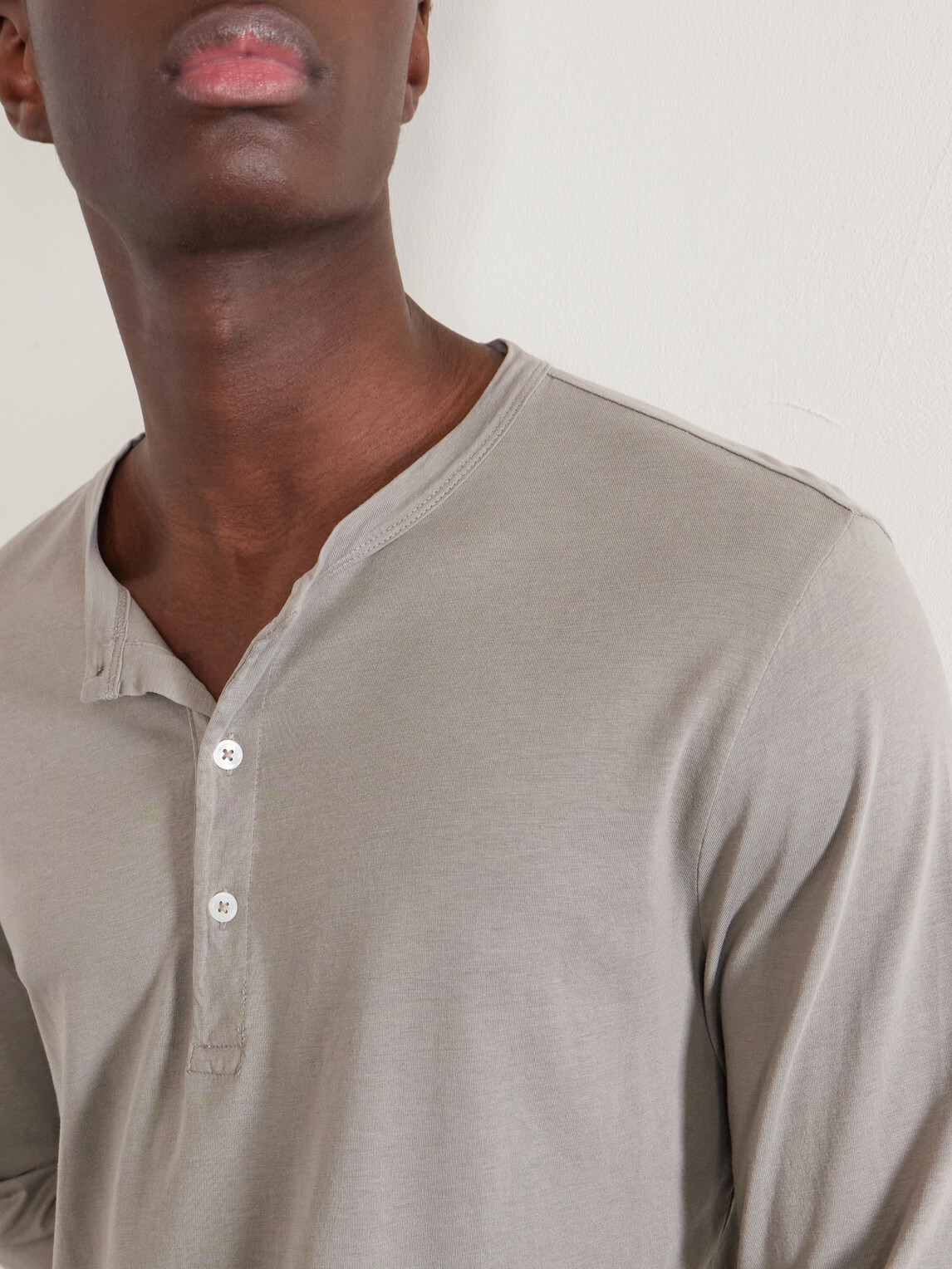 Hartford - Garment-Dyed Lyocell and Cotton-Blend Jersey Henley Shirt - Neutrals