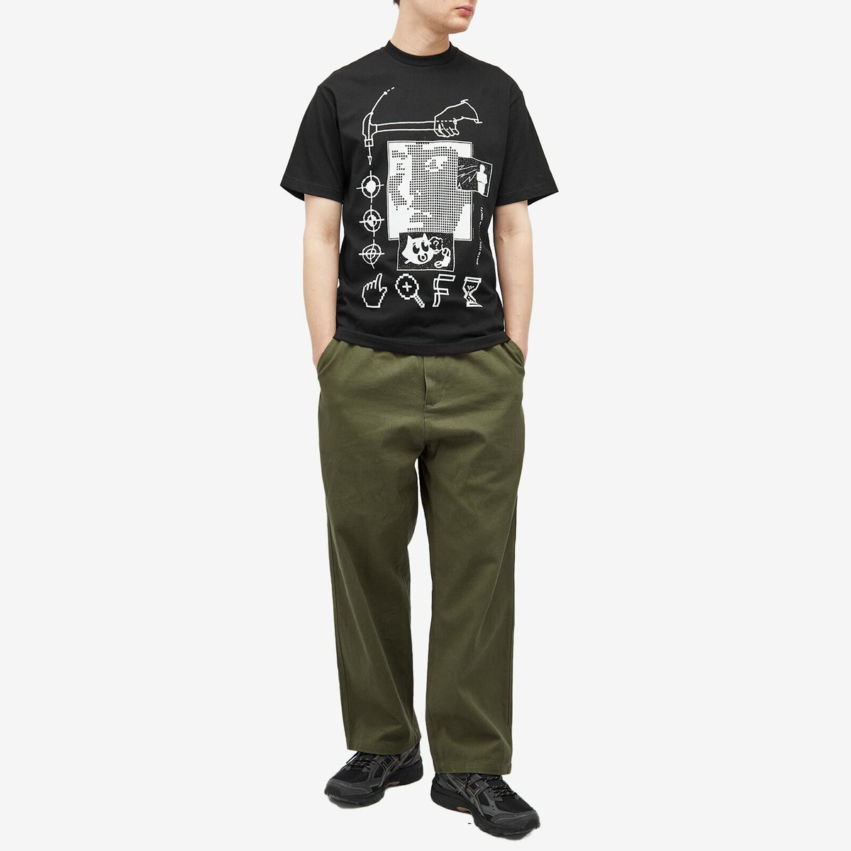 Lo-Fi Men's Data T-Shirt in Black