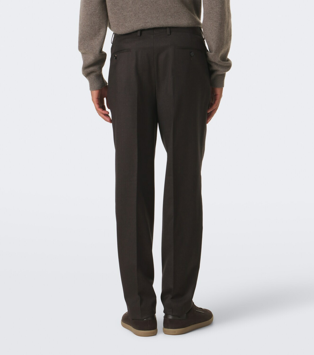 Zegna Pleated wool straight pants