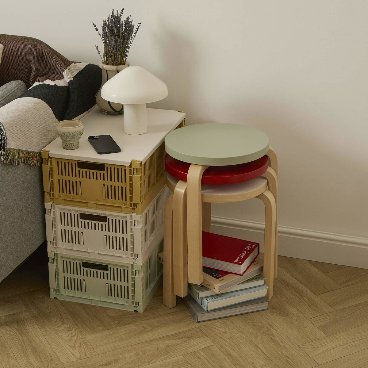 Artek Alvar Aalto 1933 Stool 60 in Green Lacquered 