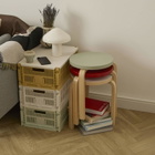 Artek Alvar Aalto 1933 Stool 60 in Green Lacquered 