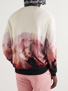 Alexander McQueen - Floral-Print Wool and Silk-Blend Sweater - Pink